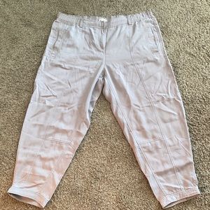 Eileen Fisher | Taupe Cropped Tencel Trouser Pants Slouchy Size XL